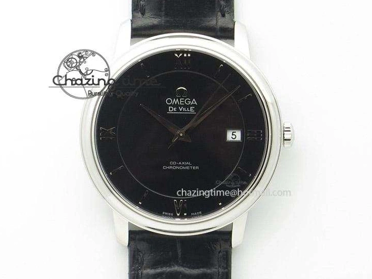 0719 De Ville MK 1:1 Best Edition SS Black Dial On Black Leather Strap A Unisex 8261